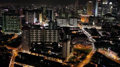 Time lapse of city at night Video stock 24683926