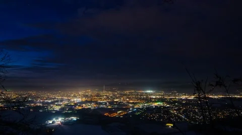 Time Lapse - City at night Stock Footage 46209242