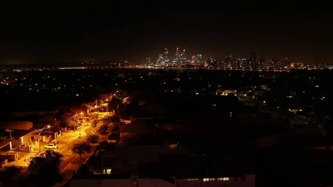 Time lapse of city at night Stock Footage 82289574