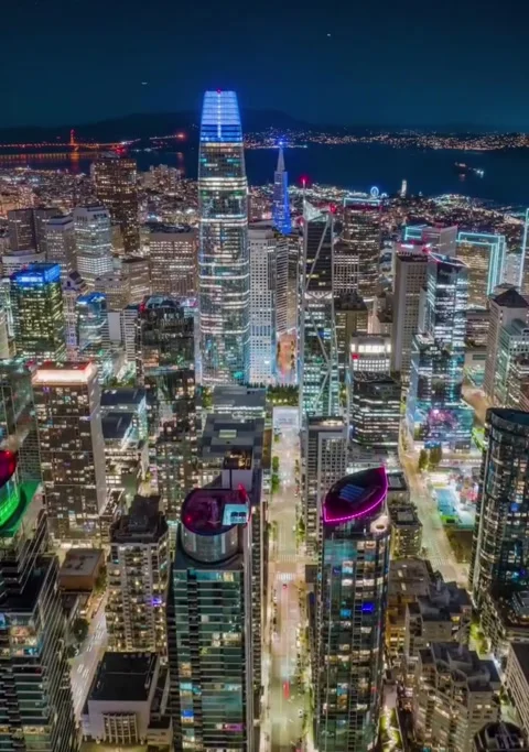 Time-lapse of  city at night Stock Footage 270164284