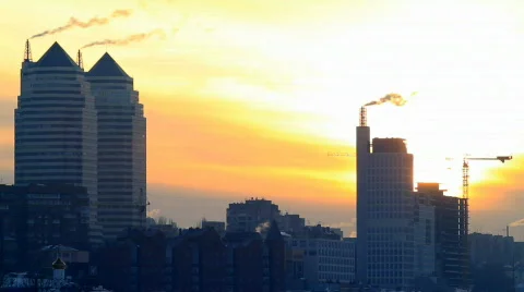 Time lapse city on sunset. 動画素材 618784