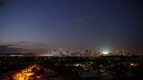 Time lapse of city sunset Video stock 82289556