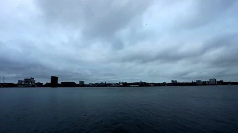 Time-lapse of city turning dark Stock Footage 212338270