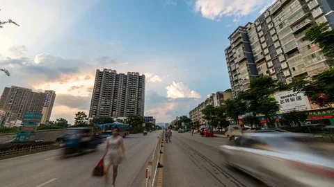 Time lapse of city,china 스톡 동영상 77257093