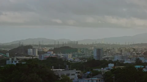 Time lapse. Cityscape and mountain. Stock Footage 100546338