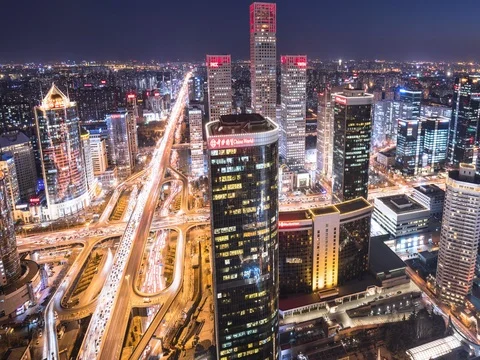 Time Lapse-cityscape of Beijing Stock Footage 75773576