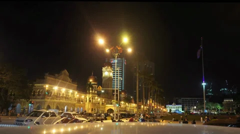 Time lapse cityscape of Dataran Merdeka Kuala Lumpur. Stock Footage 33871460
