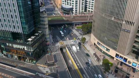 Time-lapse: Cityscape of Ginza , Tokyo, Japan Vidéo 153788014