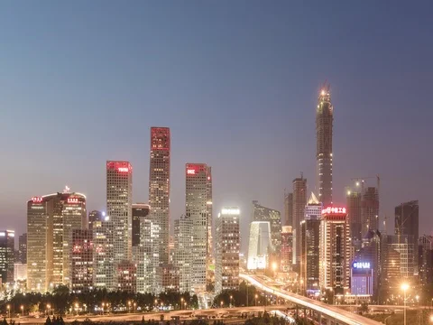 Time Lapse-cityscape,Beijing,China Video stock 76362983