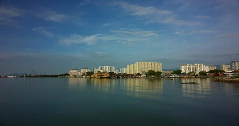 Time lapse of Clan Jetty area in Penang, Malaysia. Stock Footage 115061461
