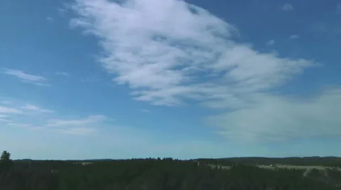 Time Lapse of Classic Mackerel Sky Altocumulus Clouds over Plains Stock Footage 54720483