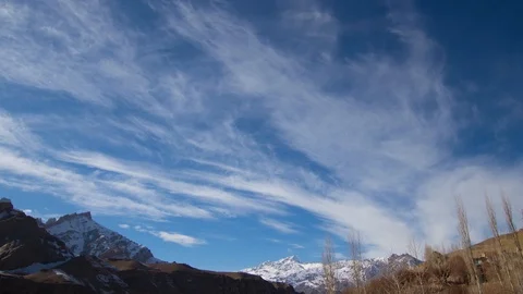 Time lapse of clear blue sky Stockbeeldmateriaal 121952956