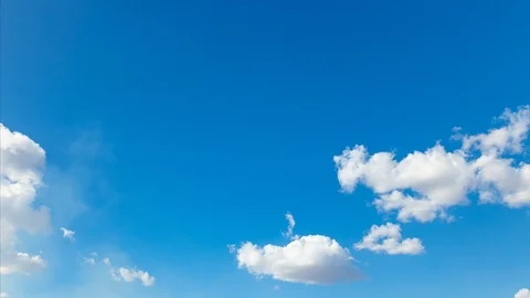 Time-lapse clear blue sky with cloud scape, Cloud flying in blue sky, Timelapse. Stock Footage 122814706