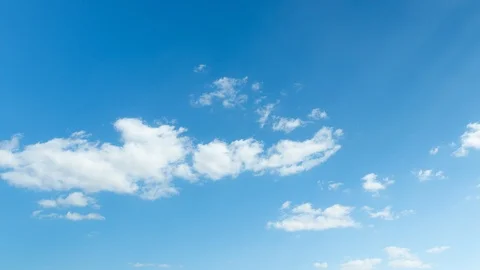 Time-lapse clear blue sky with cloud scape, Cloud flying in blue sky, Timelapse. Stock Footage 122816701