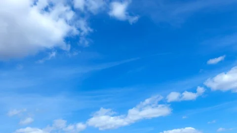 Time-lapse clear blue sky with cloud scape, Cloud flying in blue sky, Timelapse. Stock Footage 122818282