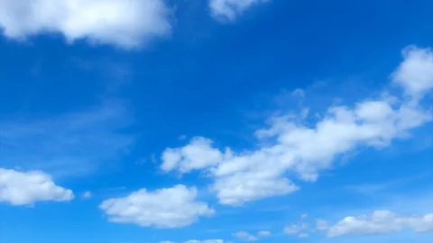 Time-lapse clear blue sky with cloud scape, Cloud flying in blue sky. Stock Footage 124698492