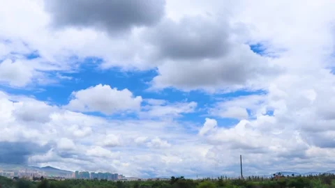 Time Lapse of Clear Sky and White Clouds Stock Footage 304306915