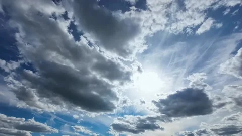 Time lapse of clear sunny sky. Cloudscape video background. Stock Footage 236627866
