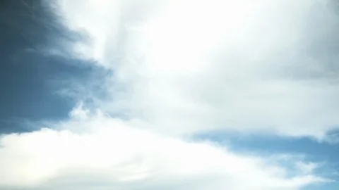 The time lapse is cleared of birds, dense clouds swim quickly over the spring Stock Footage 112089835