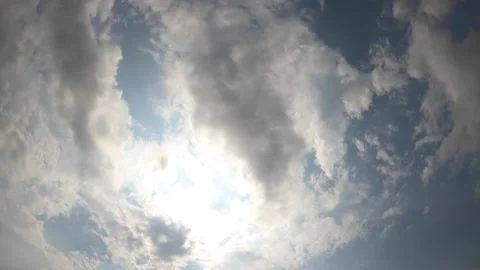 Time lapse of cleared blue sky with cloud. 4K. Stock Footage 154431909