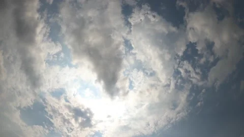 Time lapse of cleared blue sky with cloud. 4K. Stock Footage 154432124