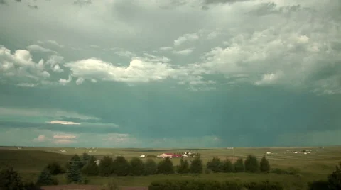 Time Lapse of Clearing after Departing Thunderstorm Stock Footage 54733023