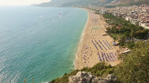 Time lapse cleopatra beach Stock Footage 41337120