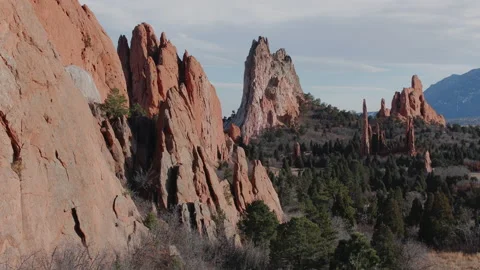Time lapse of cliff outcroppings in the Garden of the Gods in Colorado, 4K. Stock Footage 140104331