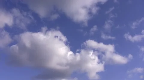 Time lapse clip of clouds on blue sky Stock Footage 10731994