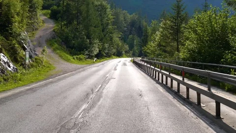 Time lapse clip of driving between small towns in alps mountains Stock Footage 90861470