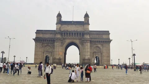 TIME LAPSE CLIP OF GATEWAY OF INDIA MUMBAI, MAHARASHTRA Stock-Footage 146105220