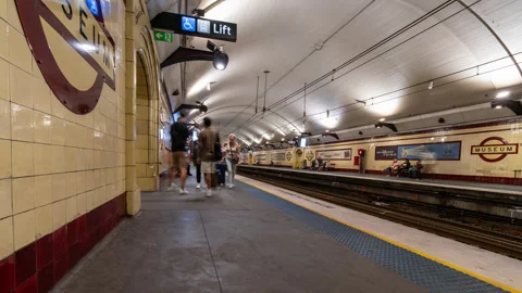 Time lapse clip from Museum Station in Sydney Stock Footage 337225714