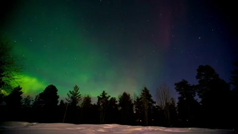 Time lapse clip of Polar Light Aurora Borealis in the night sky Northern lights Vídeos de archivo 334658696