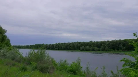 Time lapse clip of river and clouds Stock Footage 83109002