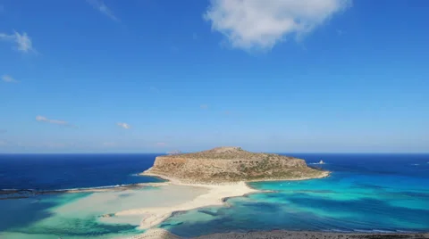 Time lapse clip of shadows and clouds of Balos lagoon Stockbeeldmateriaal 31446691