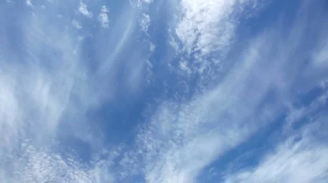 Time lapse clip of white clouds over blue sky Stock Footage 949026