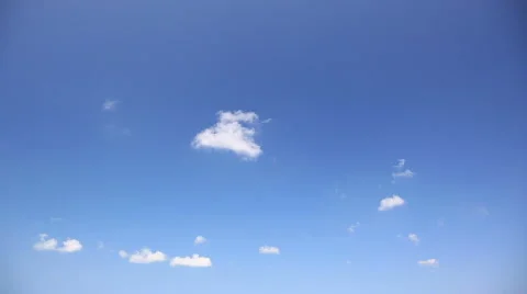 Time lapse clip of white clouds over blue sky Video stock 3959388