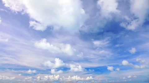 Time lapse clip of white clouds over blue sky Video stock 4363799