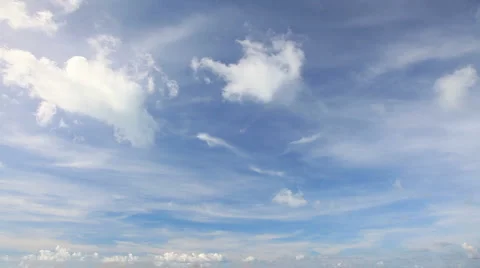 Time lapse clip of white clouds over blue sky Video stock 4511115