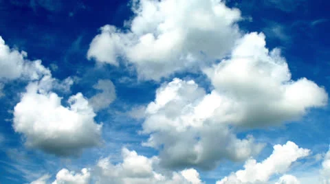 Time lapse clip of white clouds over blue sky Vidéo 24996680