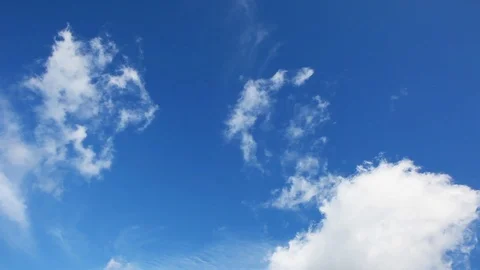 Time lapse clip of white clouds over blue sky Video stock 116024819