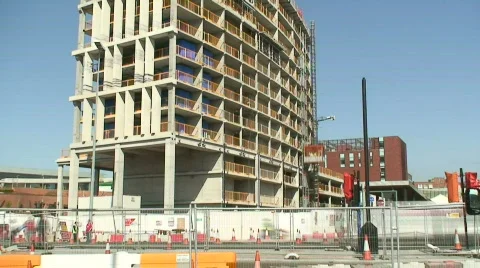 Time-lapse clip of work mens hoist Stock Footage 115564
