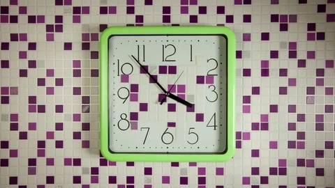 Time lapse clock - camera rotates with big hand of a clock from 04:00-05:00 Stock Footage 94779818