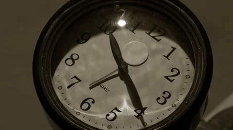 Time Lapse of Clock Hands Turning as the Day Passes Stock Footage 43647019