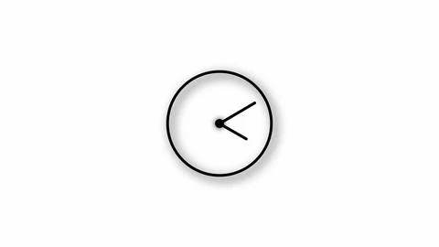 Time lapse of clock with moving arrows on white background. Stock Photos