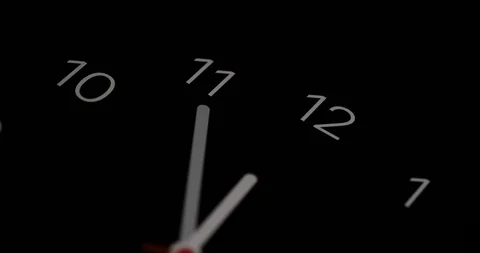 Time lapse clock with three arrow white hands moving too fast Stock Footage 119806224