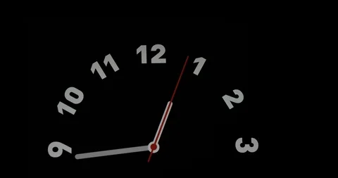 Time lapse clock with three arrow white hands moving too fast Stock Footage 119823217