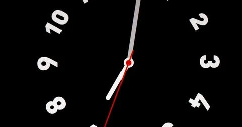 Time lapse clock with three arrow white hands moving fast Stock Footage 119825992