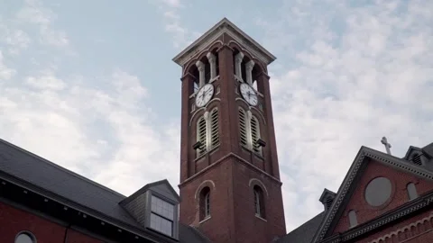 Time Lapse of Clock Tower - Monastery Event Center Cincinnati Stock Footage 148499564