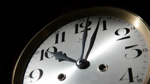 Time lapse clock wall zoom out in time flow concept. 4k watch arrows rotate.. Stock Footage 272760175